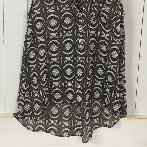 H&M New Sleeveless Sheer Geometric Print TopSz 4 - Picture 5 of 6